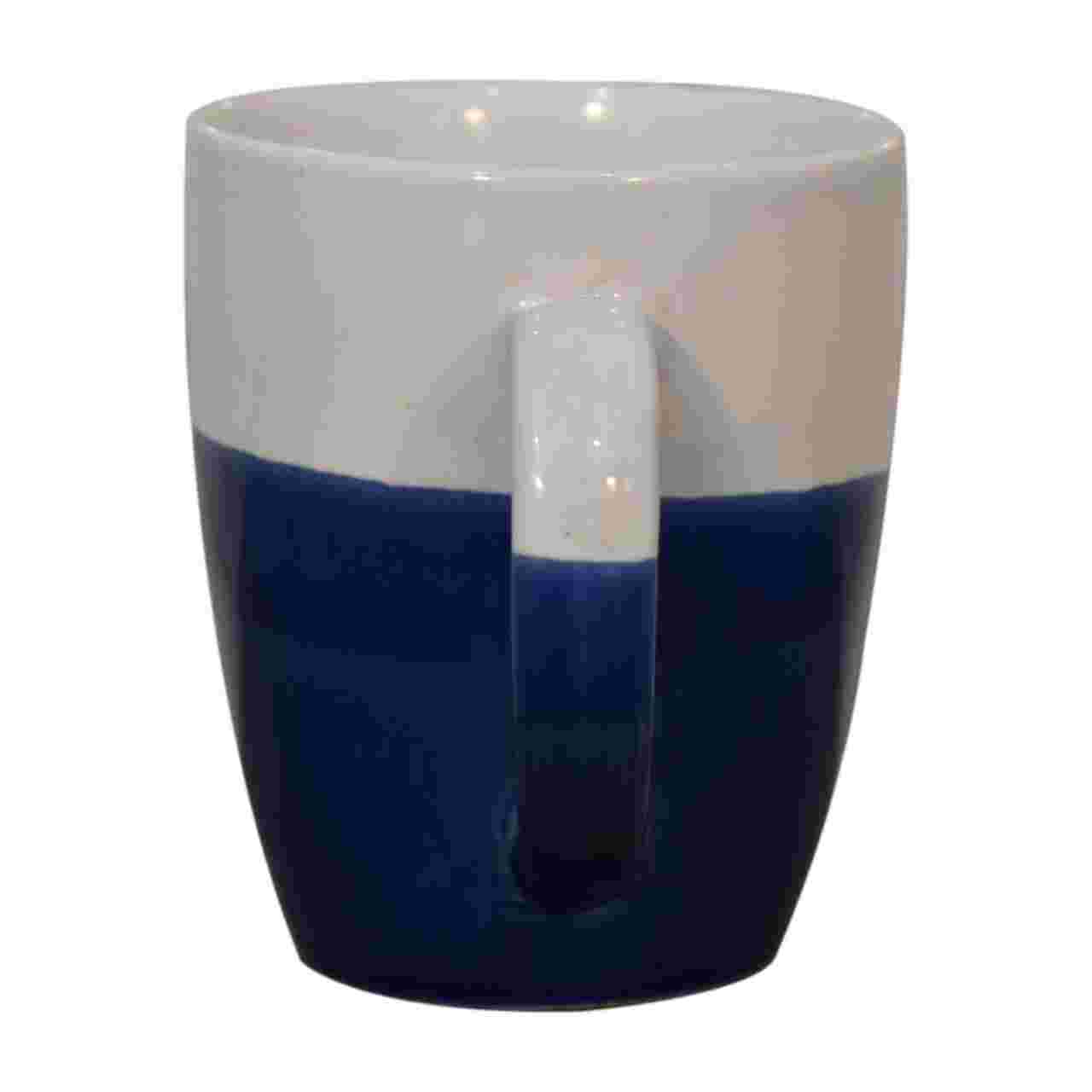 4x White & Blue Tone Mug Set