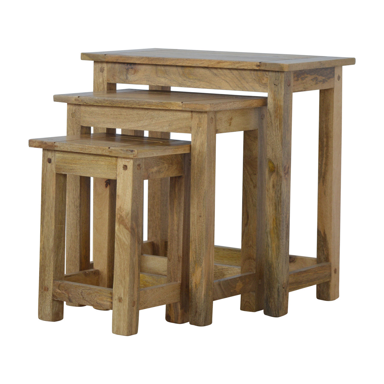 Solid Wood Stool Set of 3