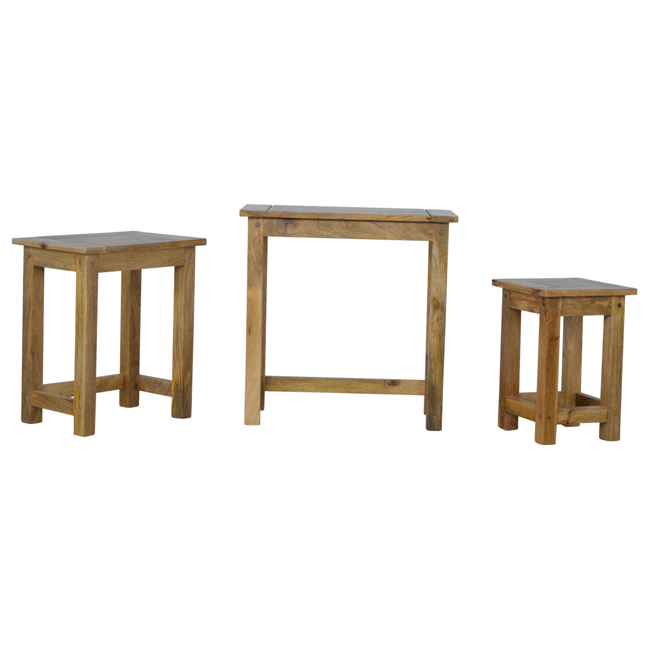 Solid Wood Stool Set of 3