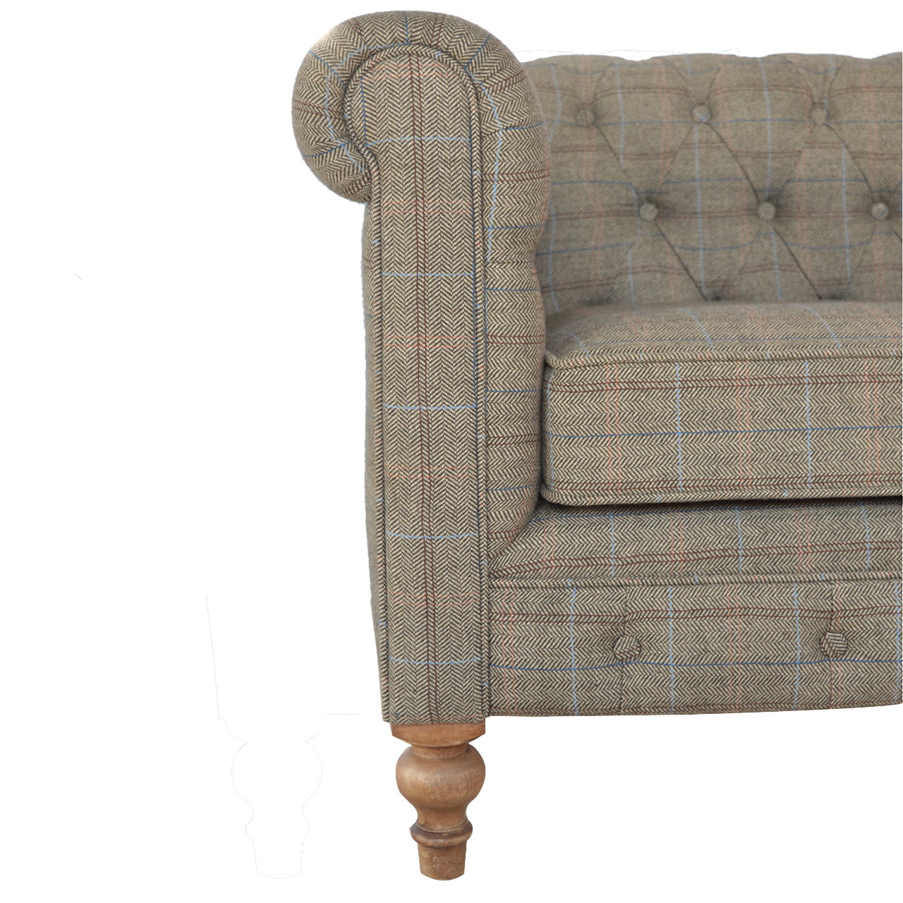 Multi Tweed 2 Seat Chesterfield