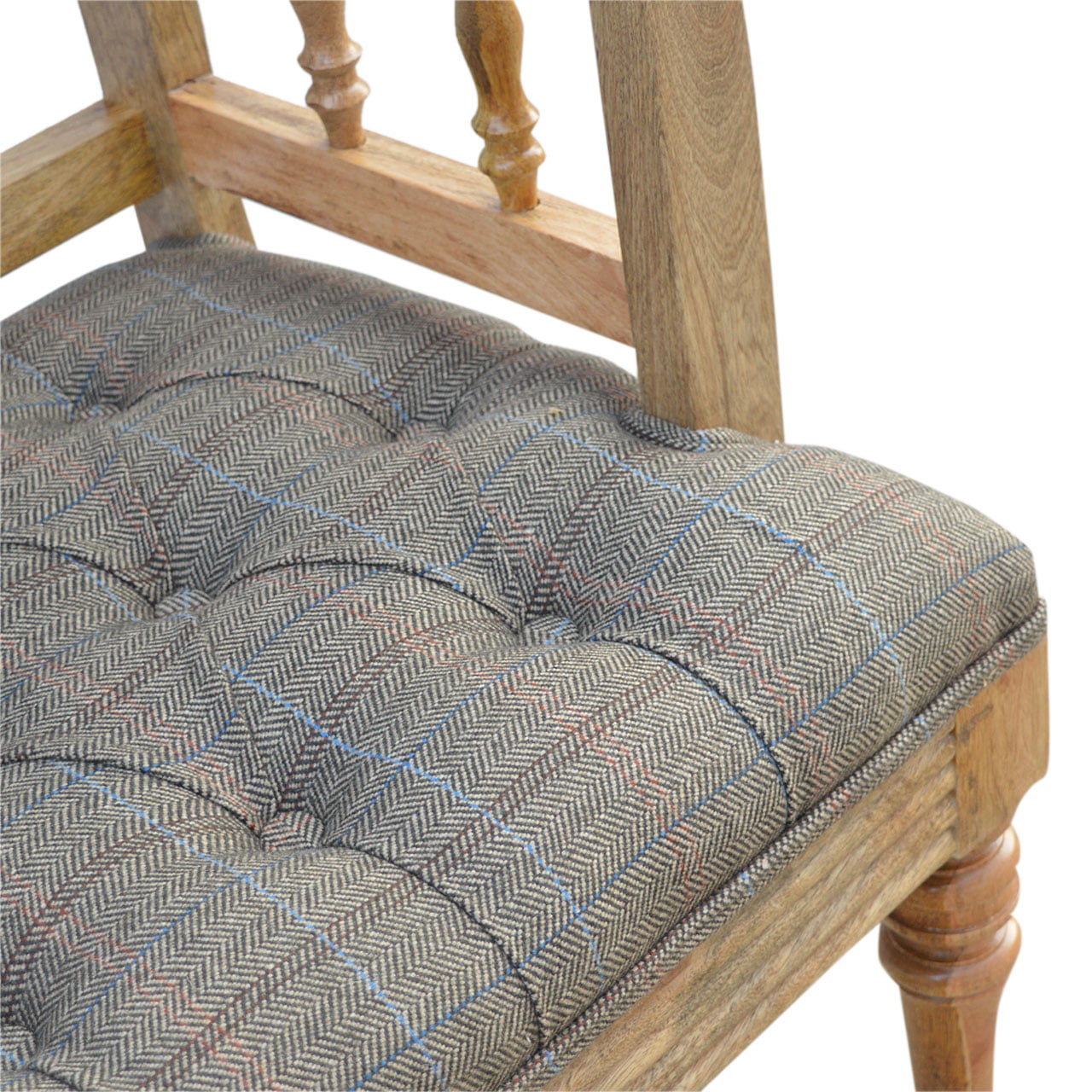 Multi Tweed Deep Button Bench