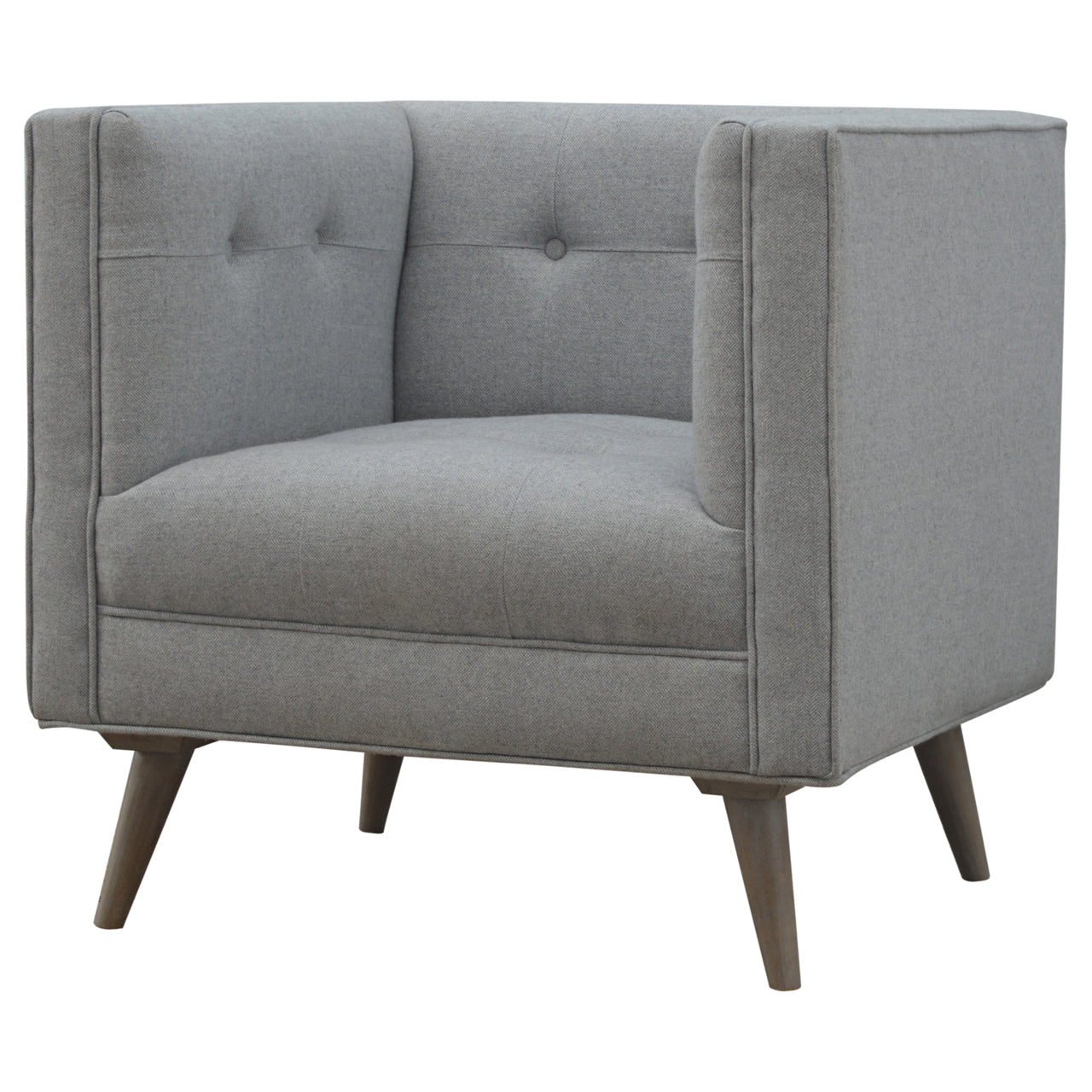 Grey Tweed Armchair