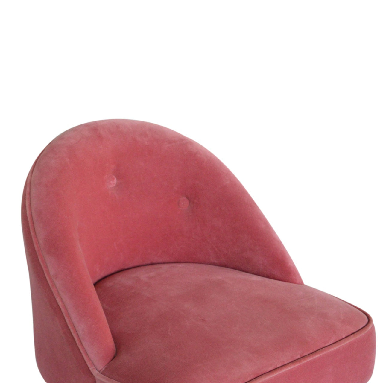 Pink Velvet Deep Button Chair