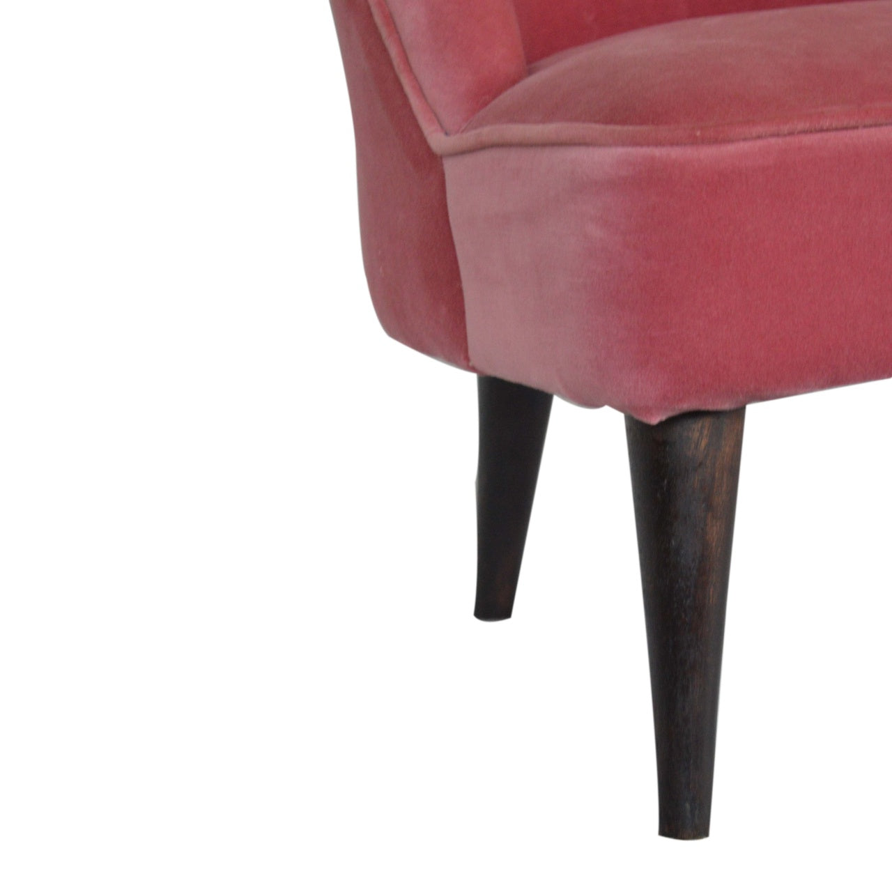 Pink Velvet Deep Button Chair