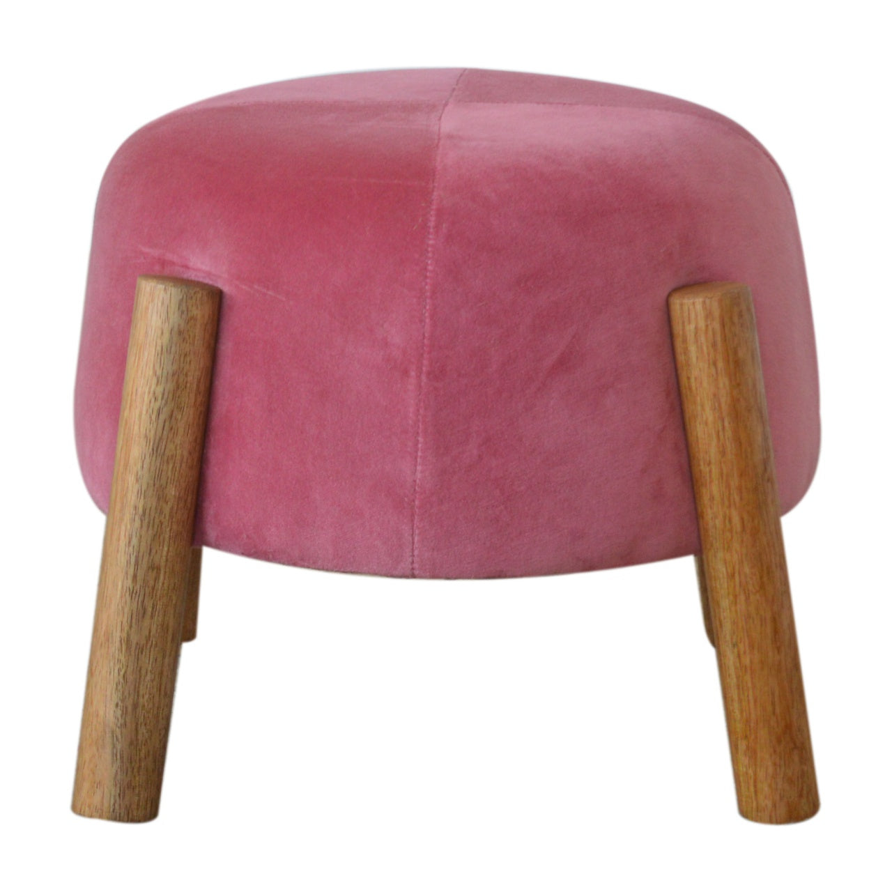 Pink Velvet Cone Footstool