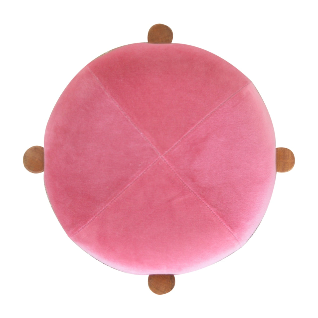 Pink Velvet Cone Footstool