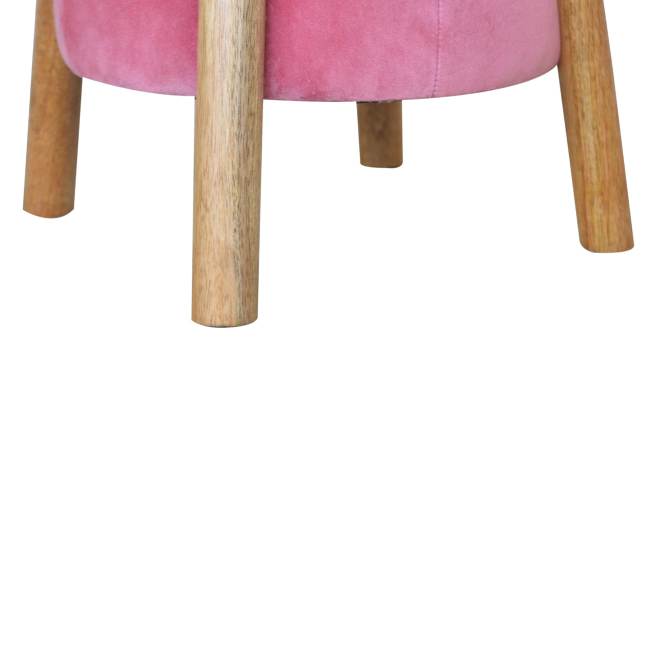 Pink Velvet Cone Footstool