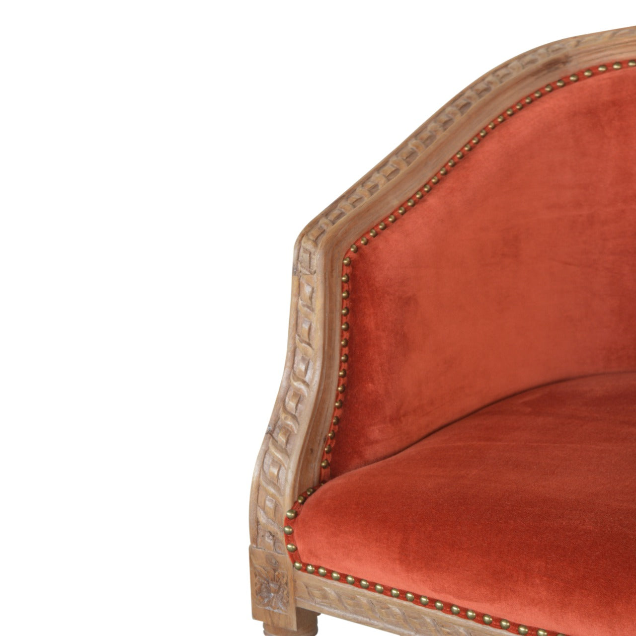 Rust Velvet Occasional Chair