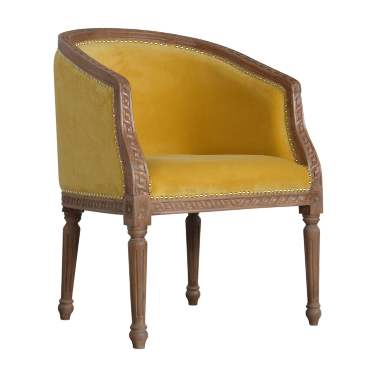 Mustard Velvet Occasional Chair