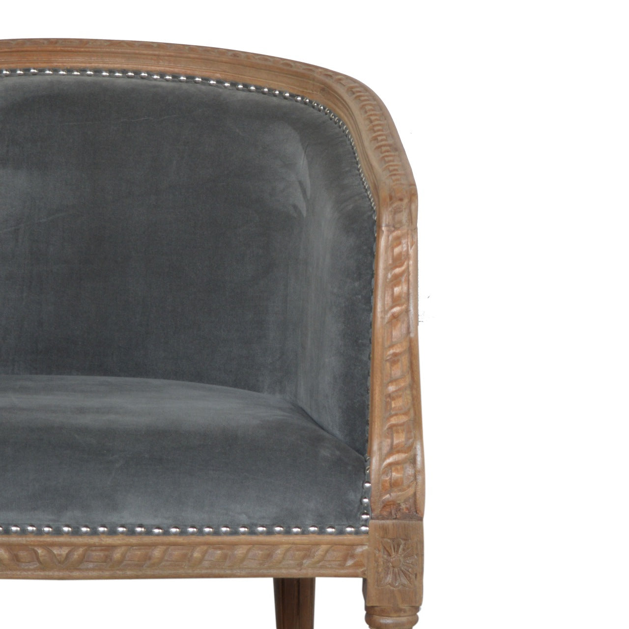 Grey Velvet Occasional Chair