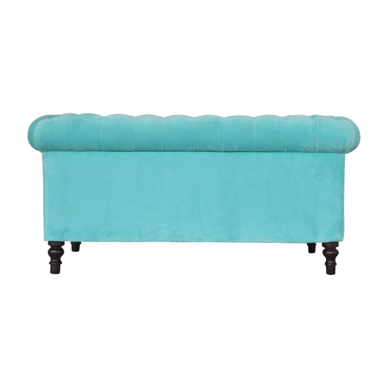 Aqua Velvet Chesterfield Sofa