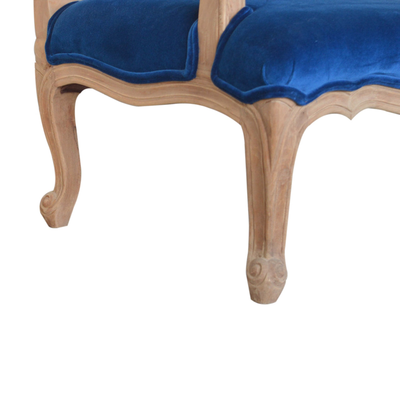 Royal Blue Velvet French Chair