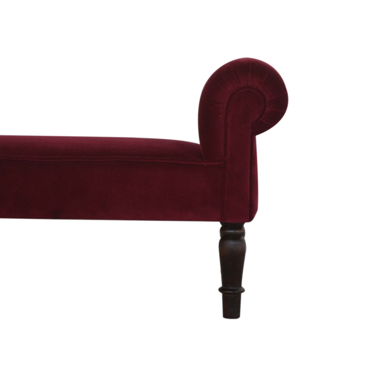 Wine Red Velvet Bench