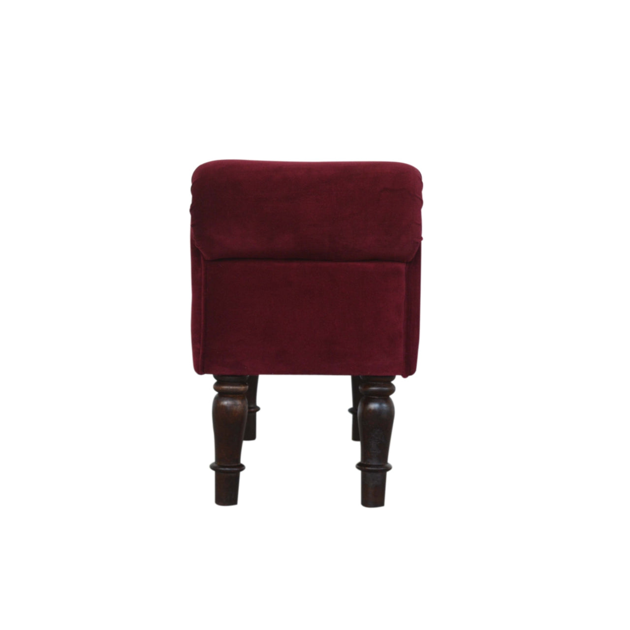 Wine Red Velvet Bench