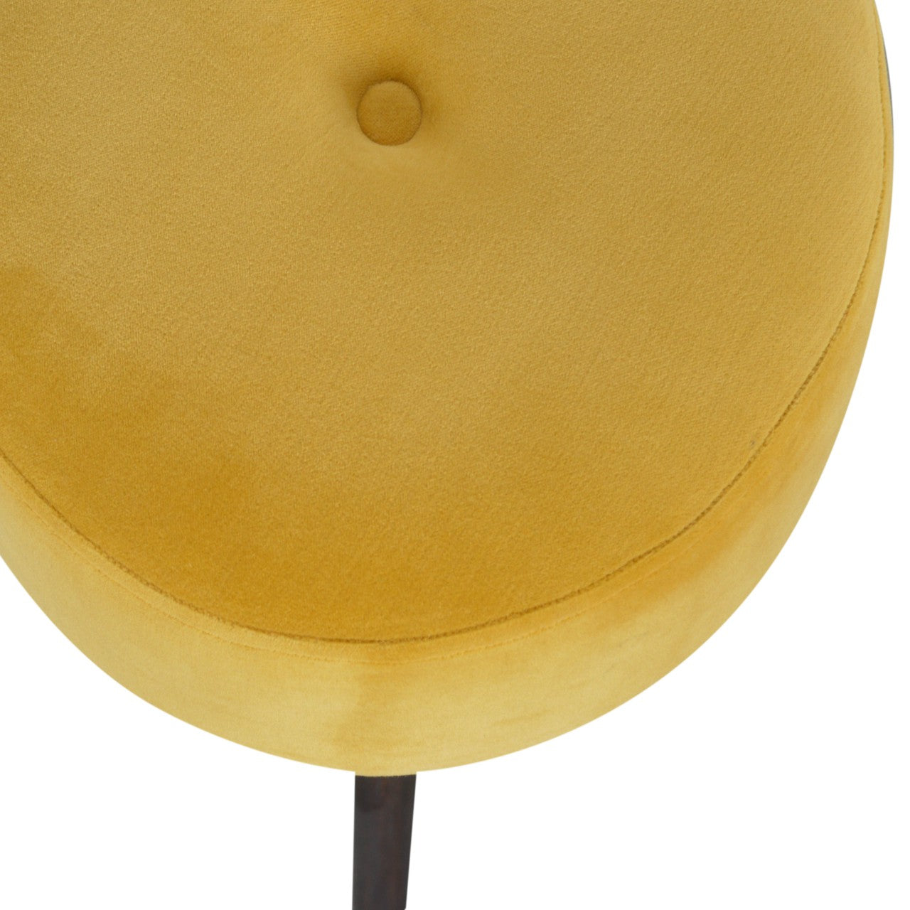 Mustard Velvet Tripod Footstool