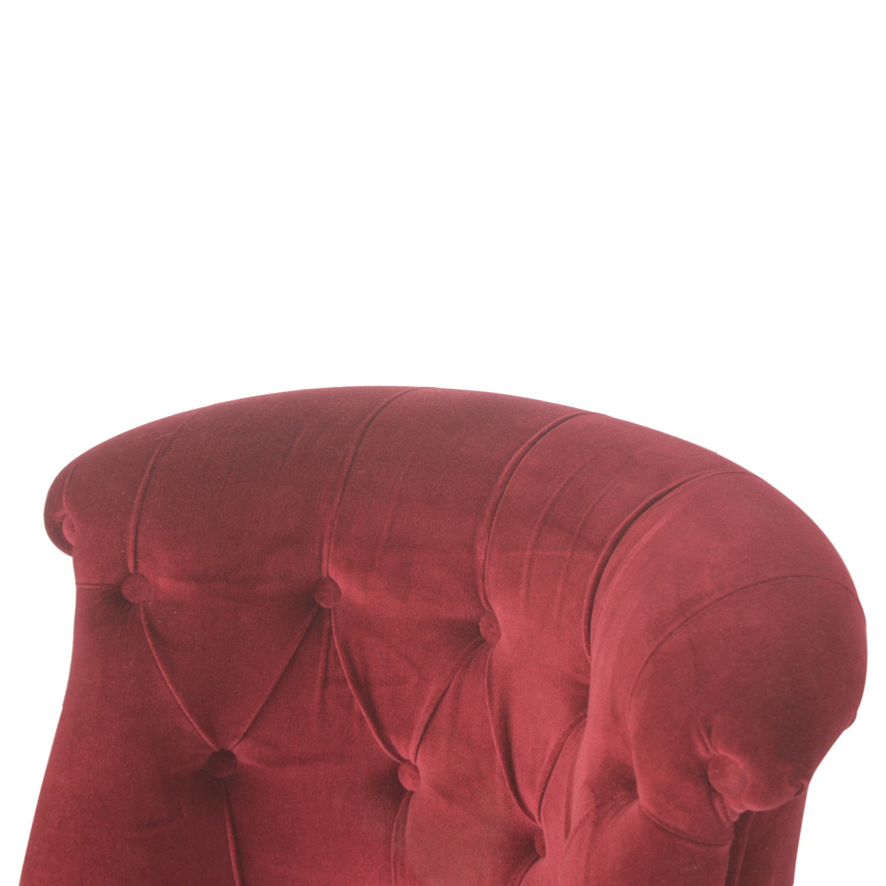 Wine Red Velvet Accent Chair