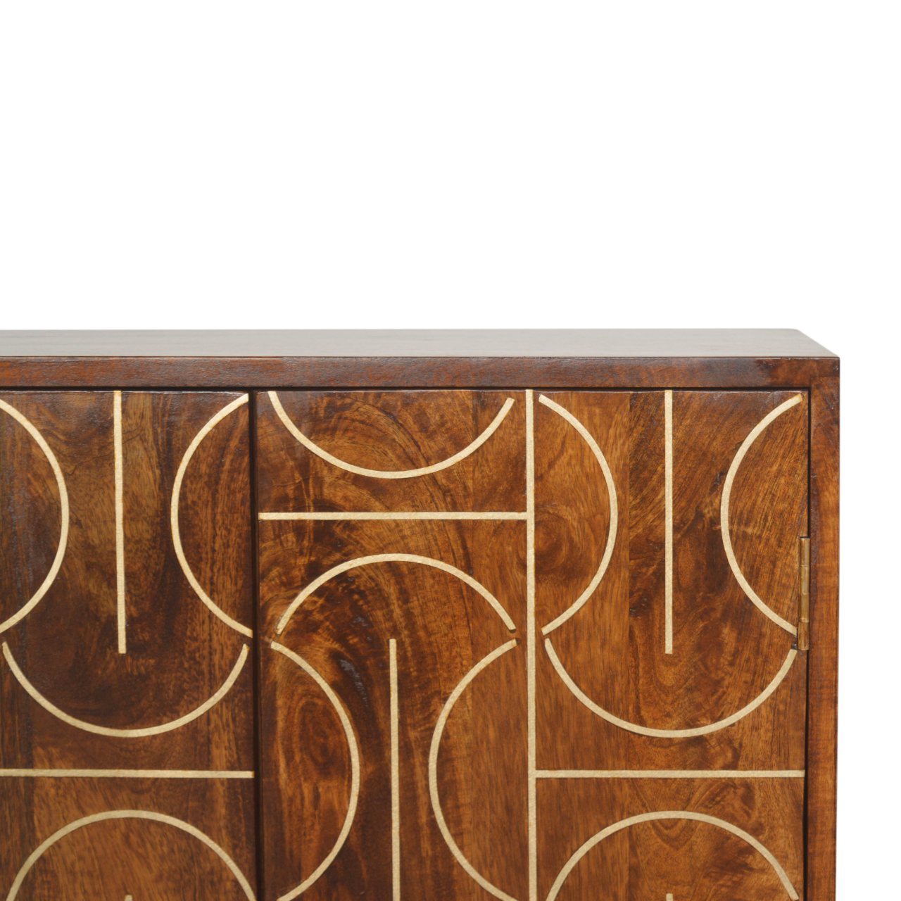 Chestnut Inlay Abstract Cabinet