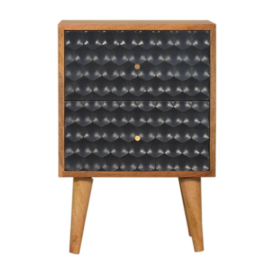 Navy Blue Honeycomb Bedside