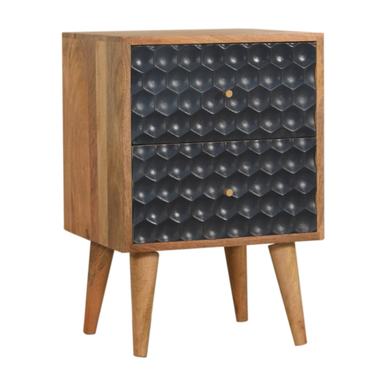 Navy Blue Honeycomb Bedside