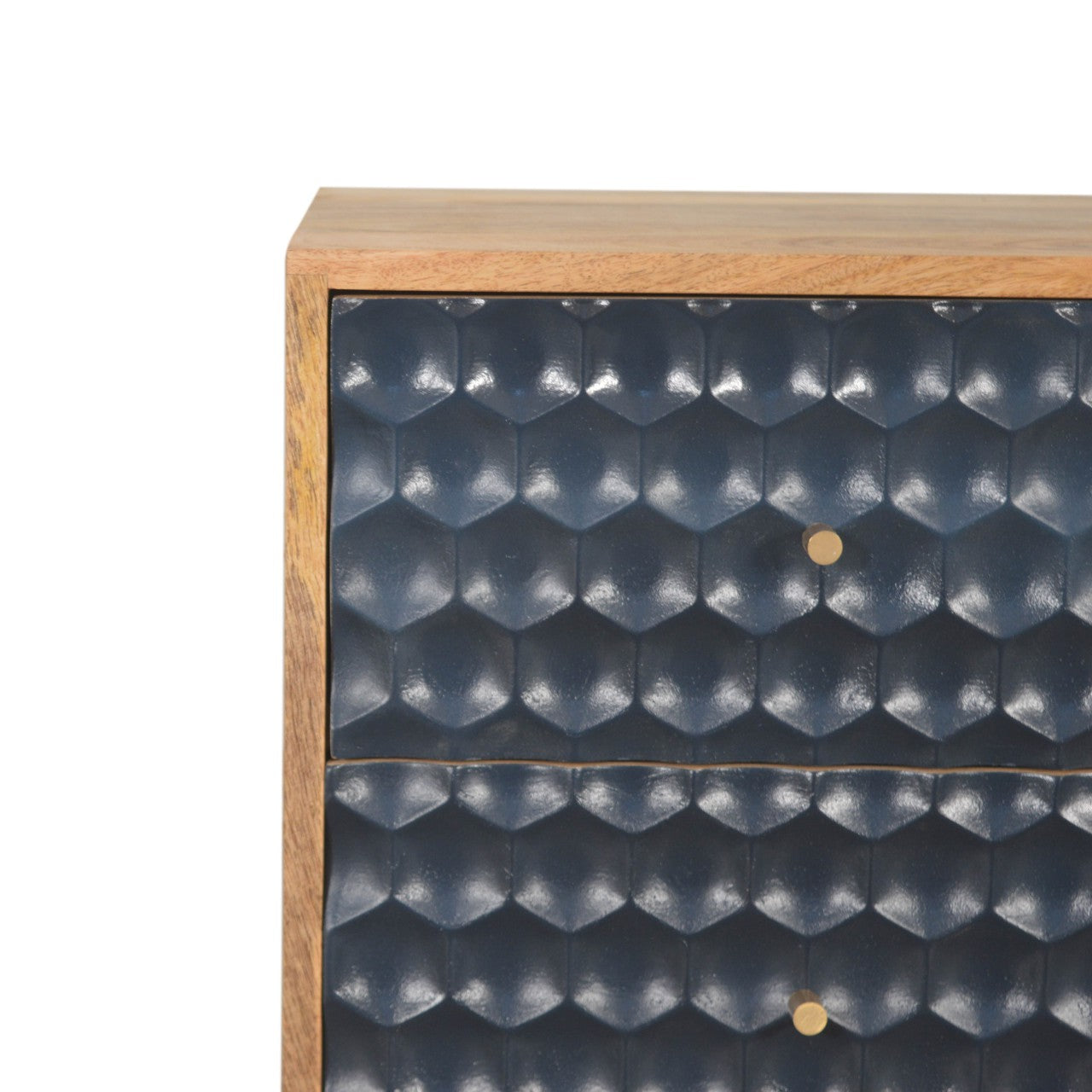 Navy Blue Honeycomb Bedside