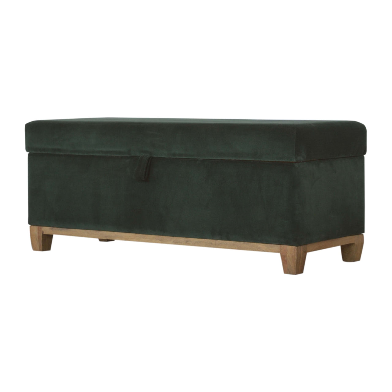 Emerald Cotton Velvet Storage Box