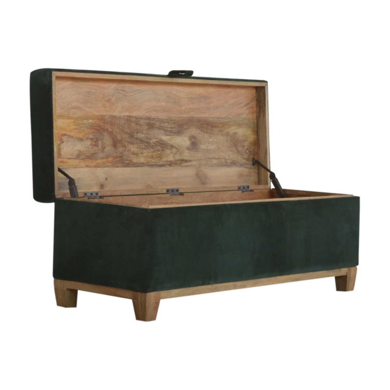 Emerald Cotton Velvet Storage Box