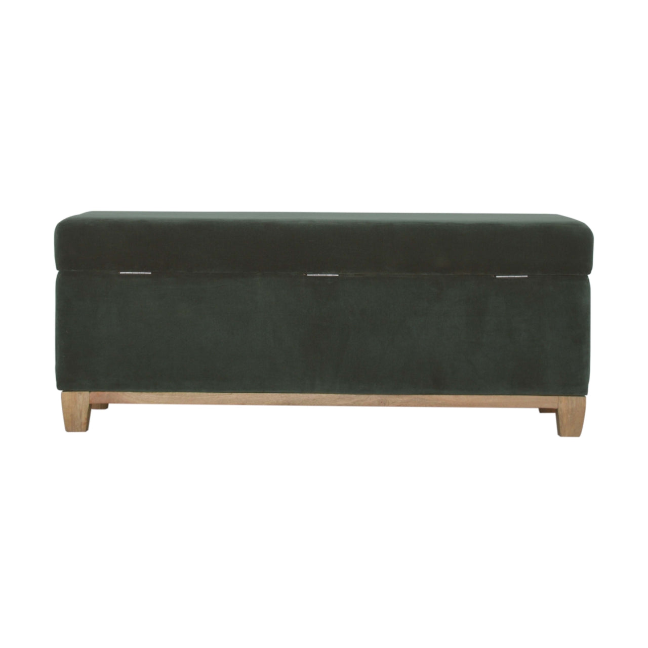 Emerald Cotton Velvet Storage Box