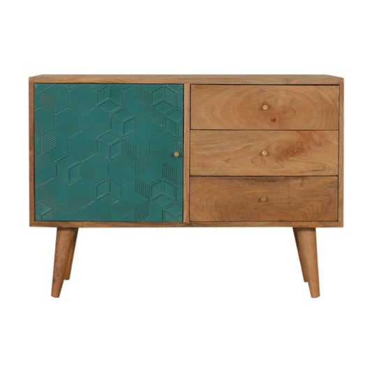 Acadia Teal Cabinet with Drawers