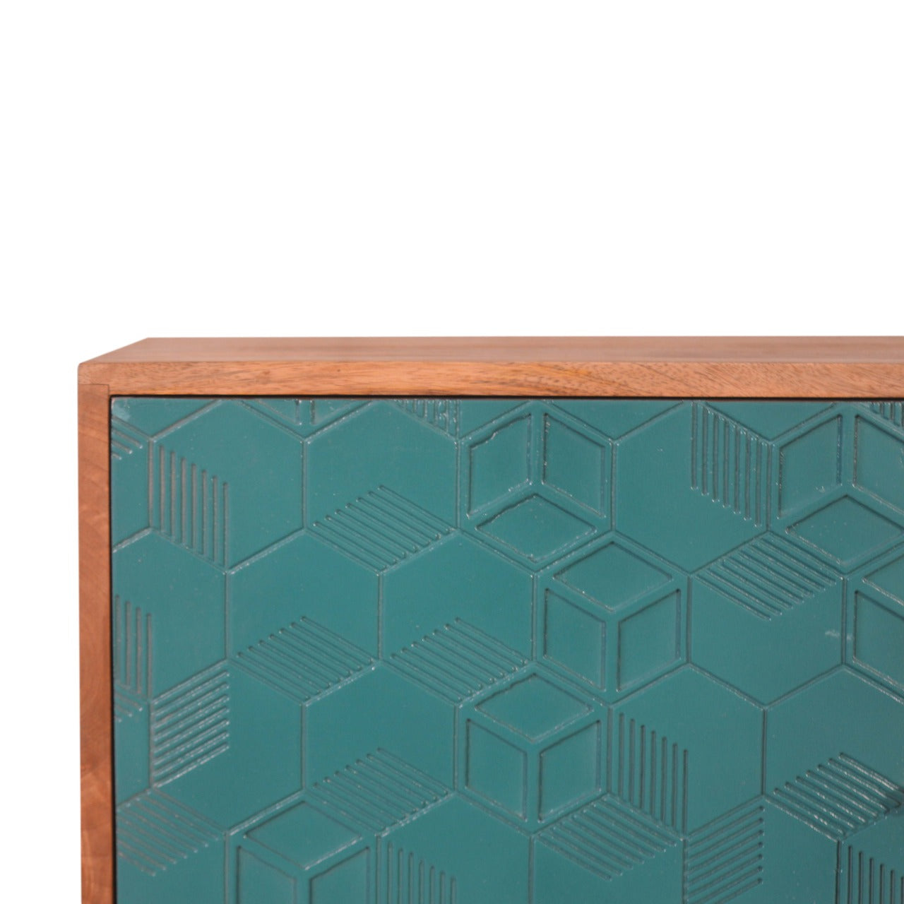 Acadia Teal Cabinet with Drawers