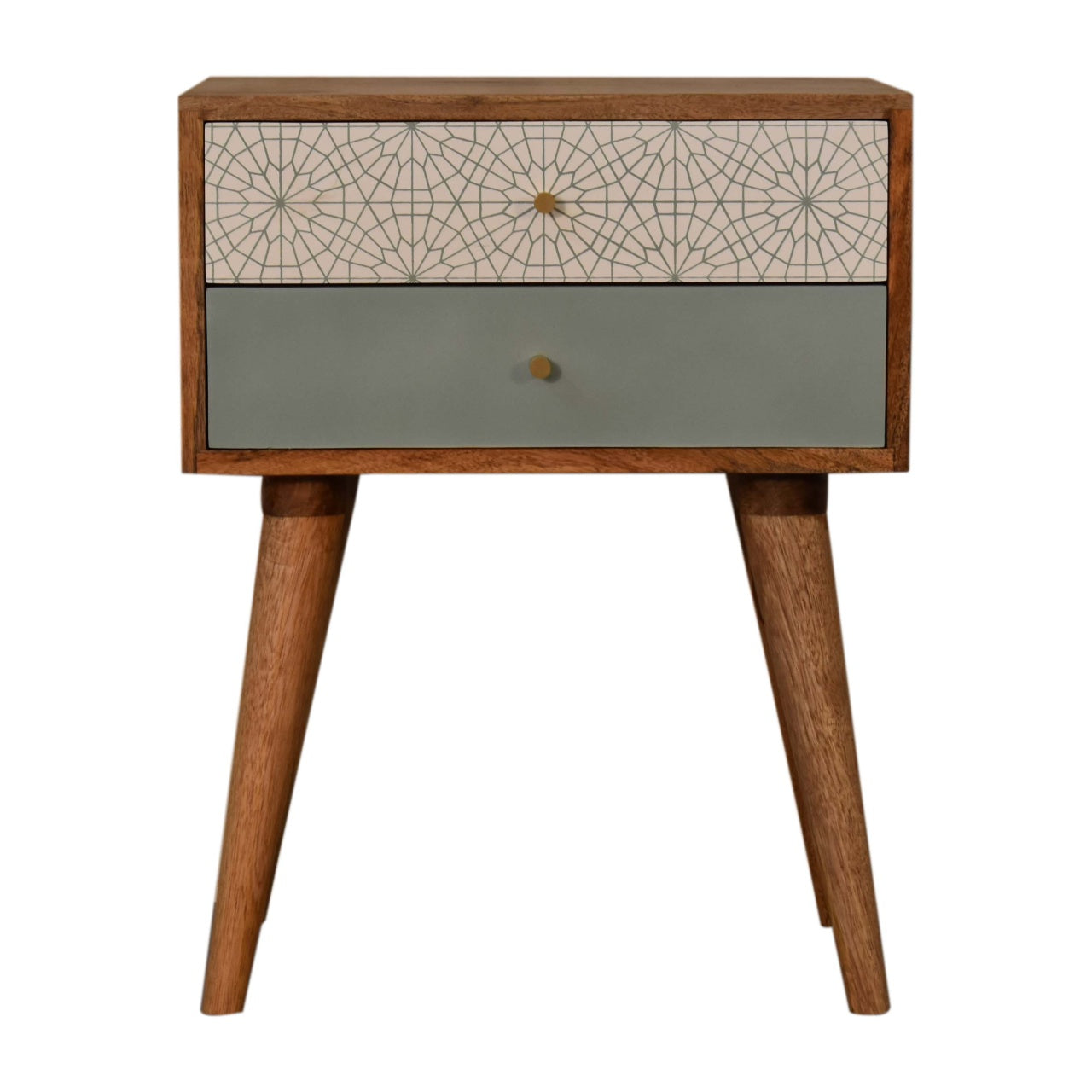 Green Patterned Bedside