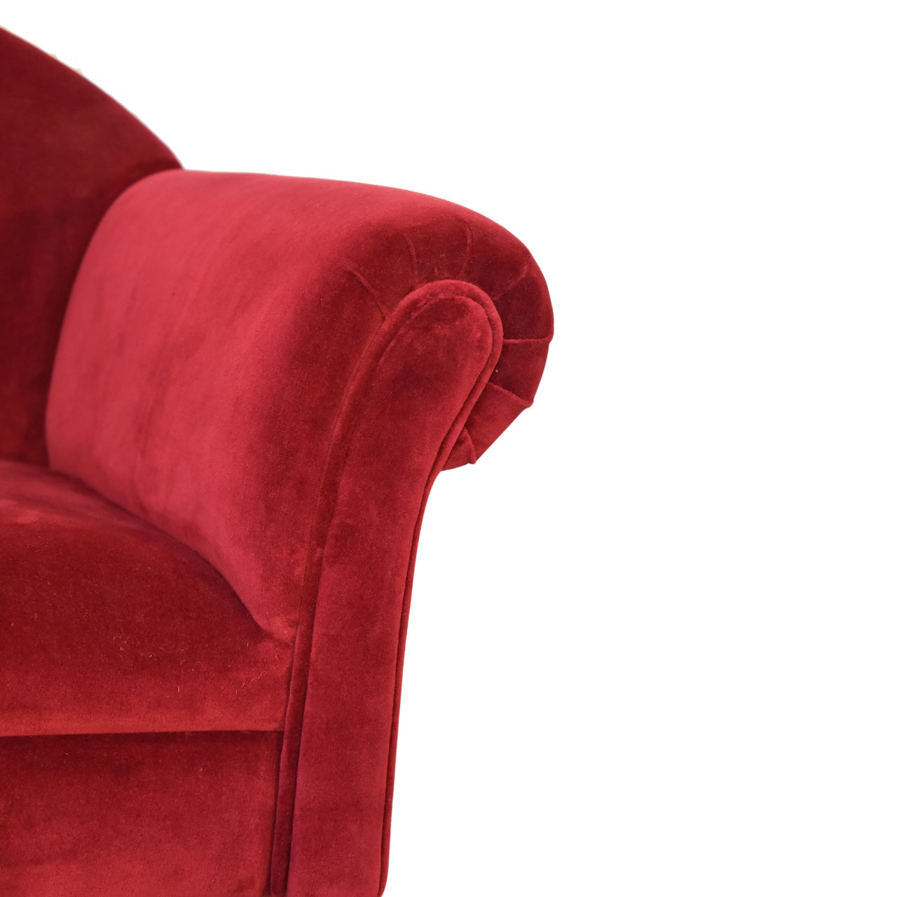 Wine Velvet Nordic Style Armchair