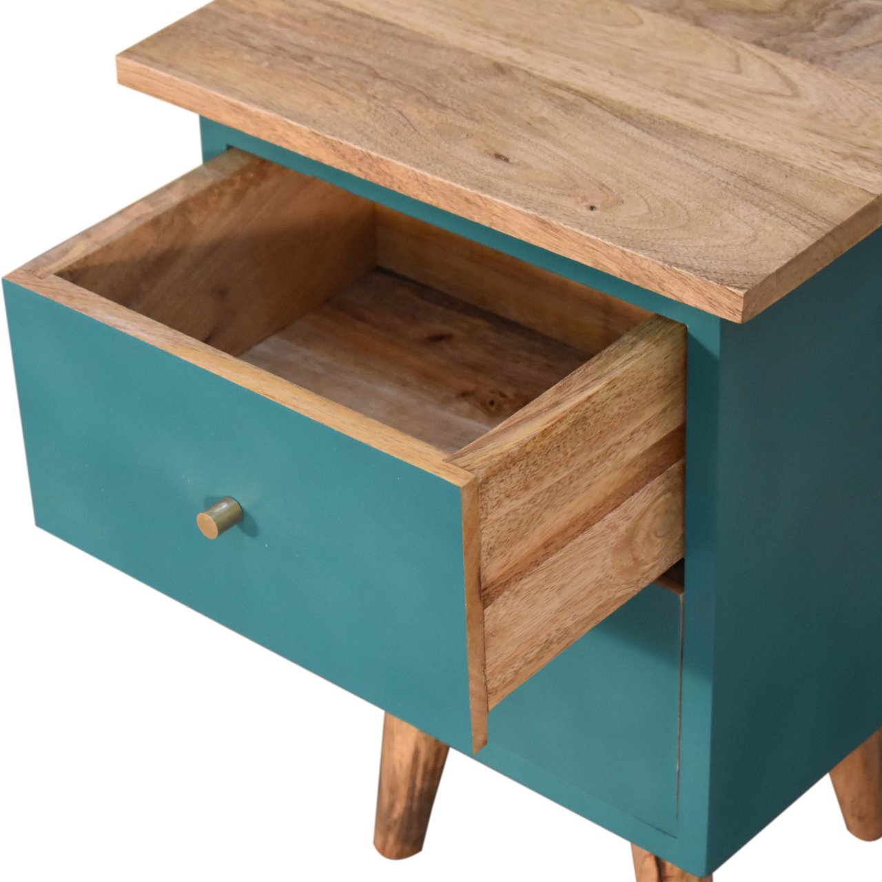 Teal Hand Painted Bedside