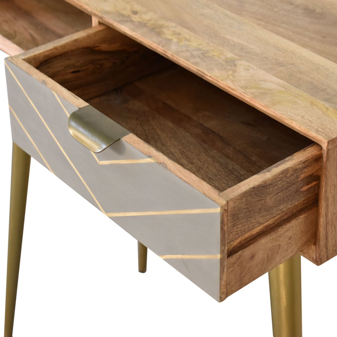 Cement Brass Cable Writing Desk