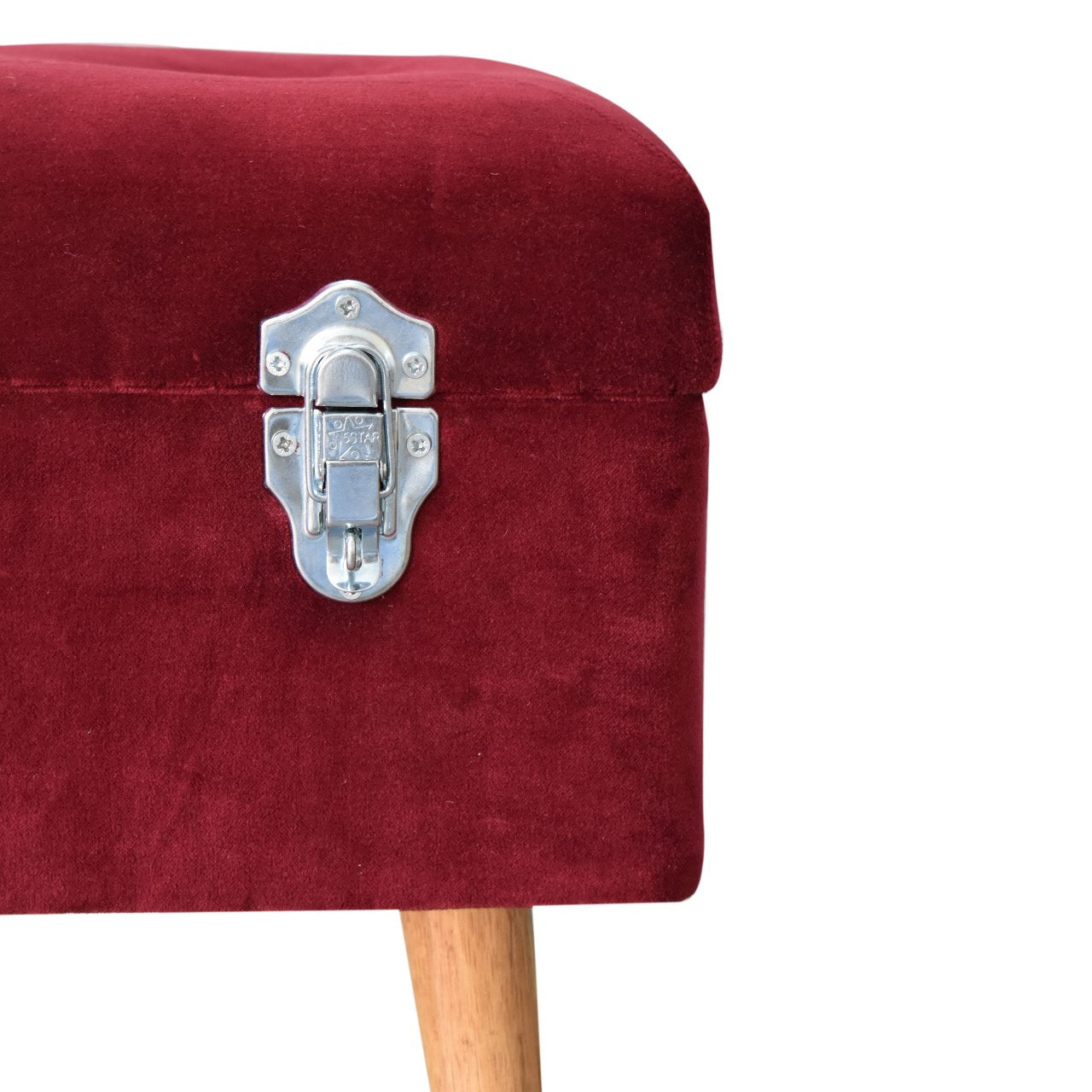 Wine Red Nordic Storage Bench