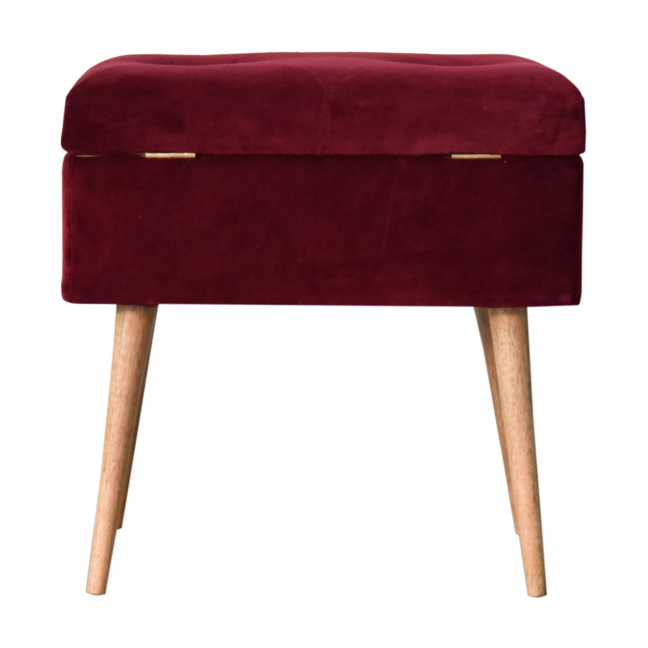 Wine Red Nordic Storage Bench