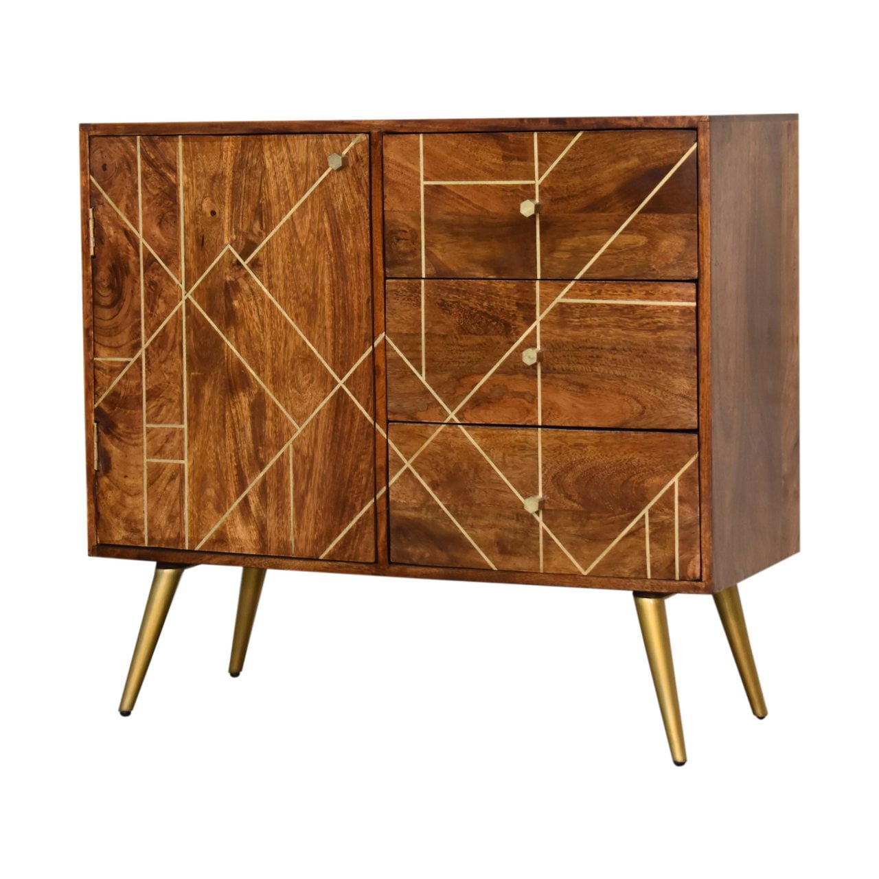 Chestnut Inlay Abstract Sideboard