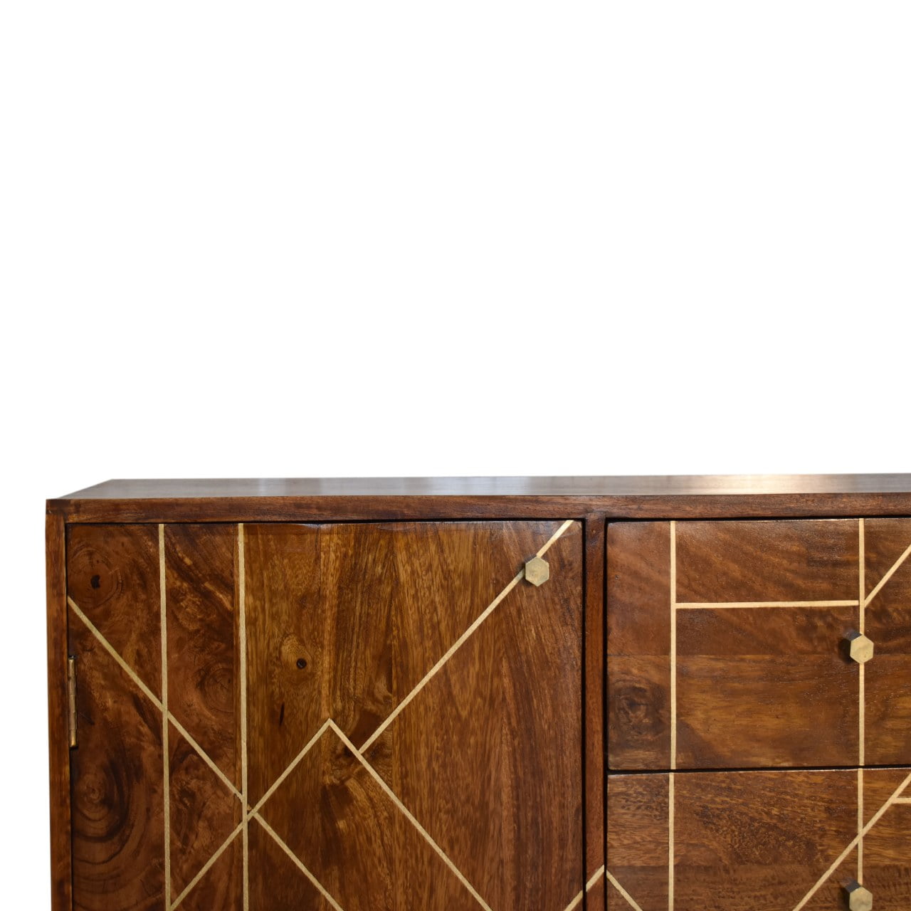 Chestnut Inlay Abstract Sideboard