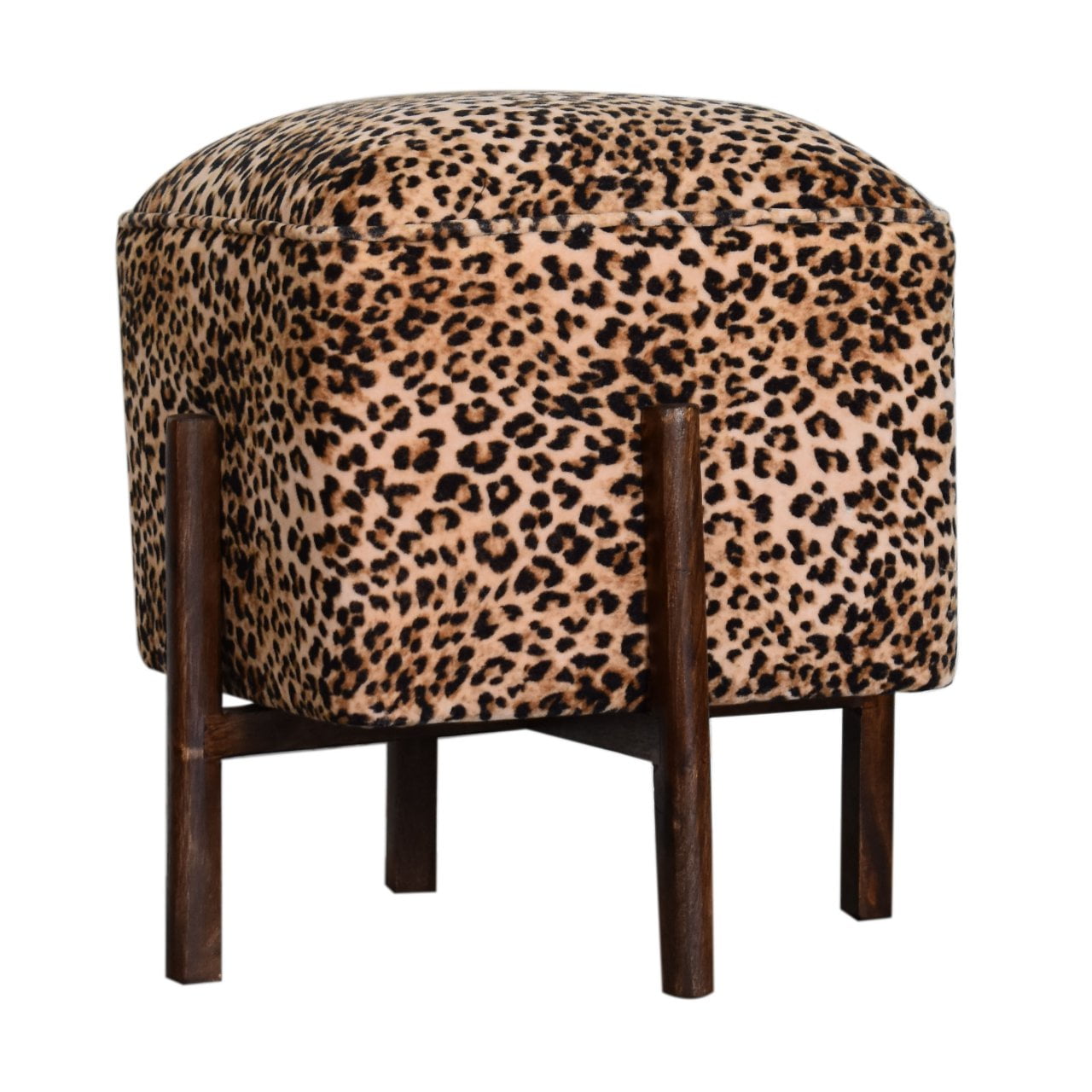 Leopard Footstool