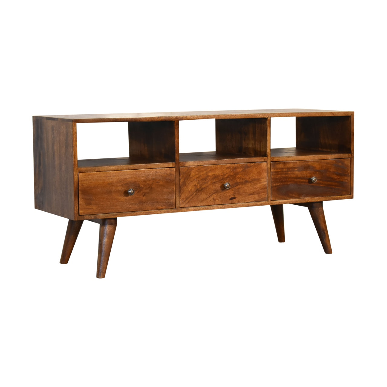 Chestnut Nordic 3 Drawer TV Unit