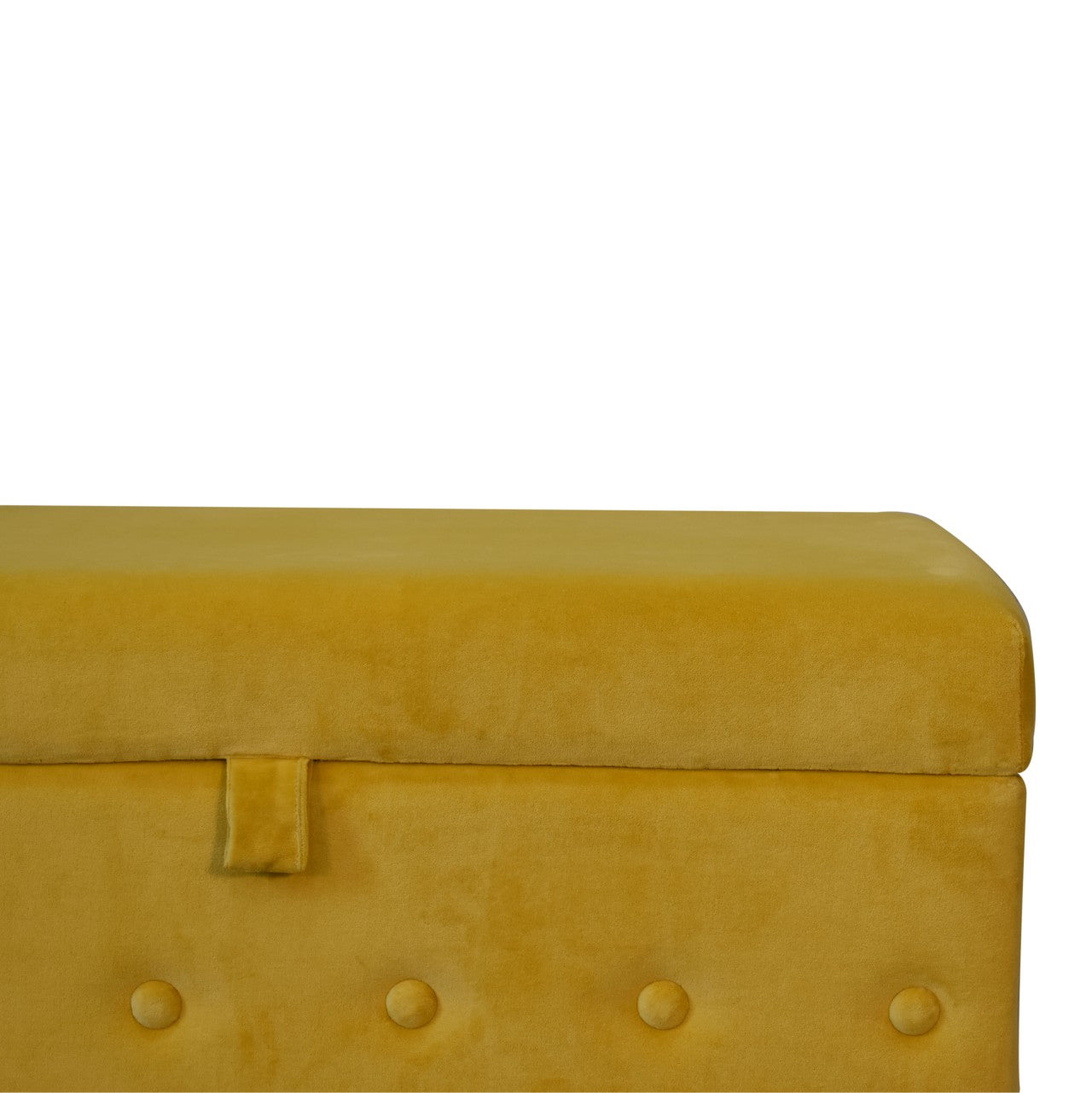 Mustard Velvet Lid-up Ottoman