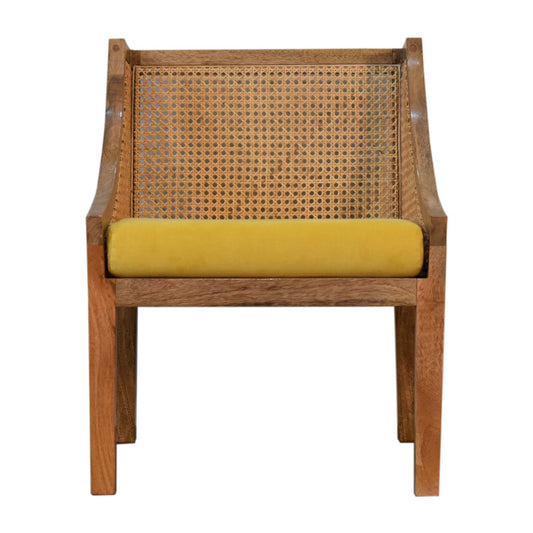 Larissa Mustard Cotton Velvet Chair