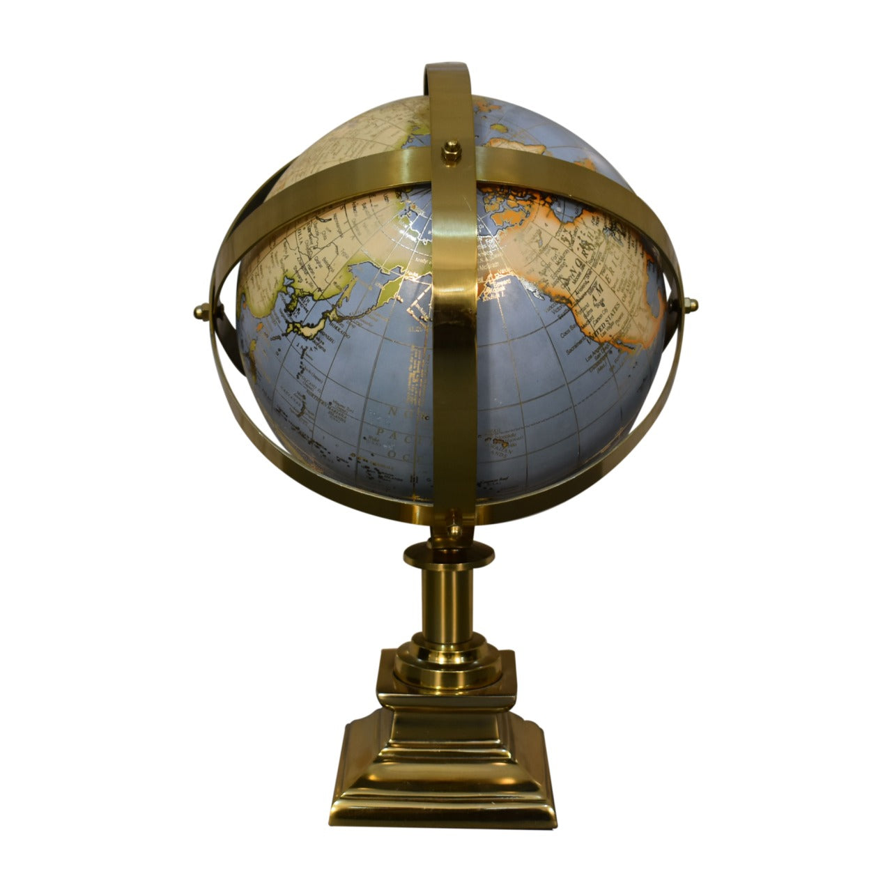 Grey Globe with Gold Frame