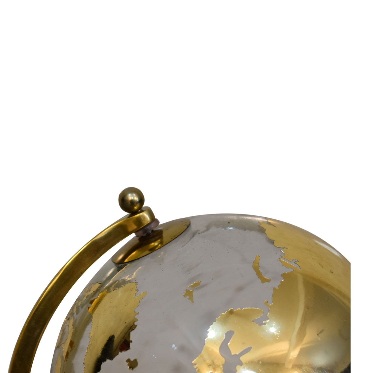 White Globe with Gold Frame