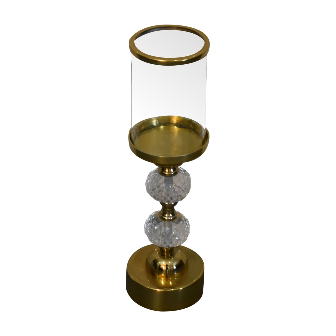 Bubble Metal Glass Candle Holder