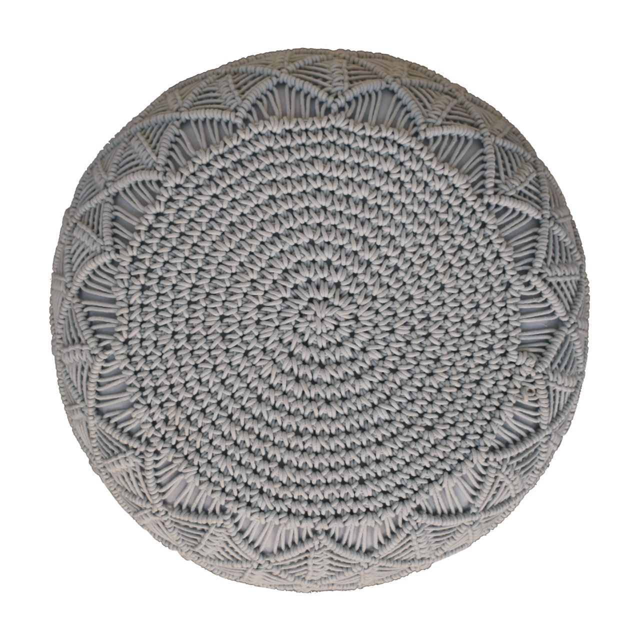 Ansley Grey Pouffe