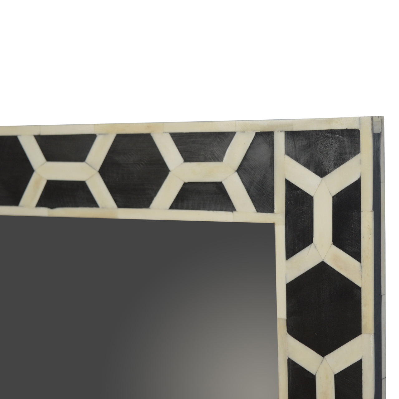 Square Bone Inlay Mirror Frame