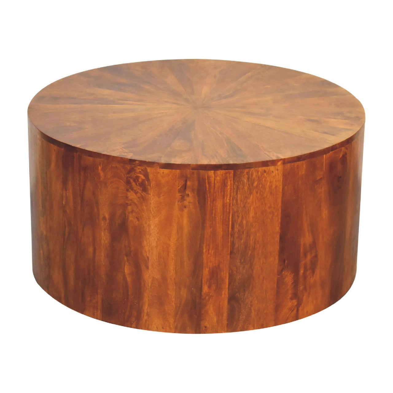 Chestnut Round Wooden Coffee Table