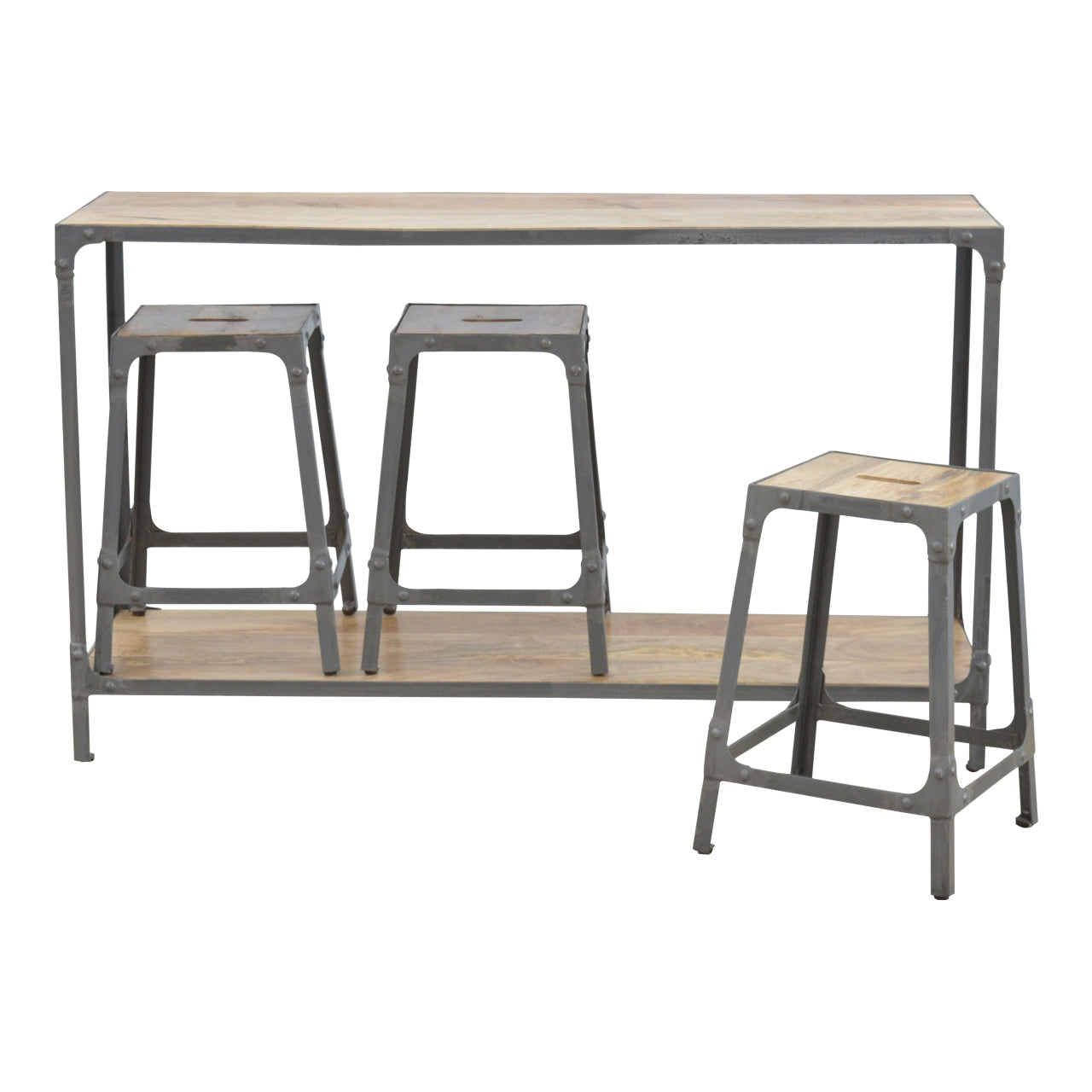 Hallway Console with 3 Stools