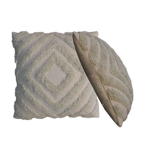 Sage Green Diamond Cushion Set of 2