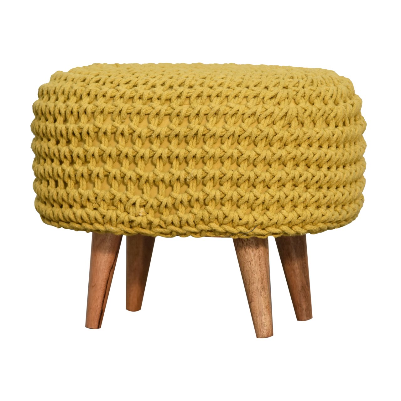 Keeva Mustard Oblong Footstool